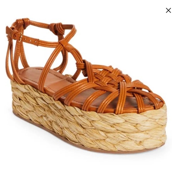 NEW ULLA JOHNSON LEATHER PLATFORM SANDALS - Picture 1 of 7
